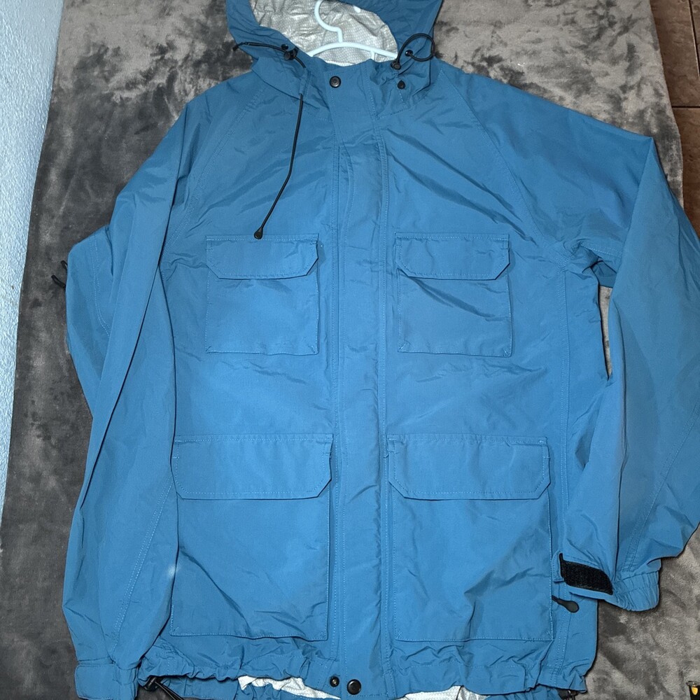 Duluth Trading Co Men’s No-Rainer Jacket Blue Size L TALL Gorpcore Hiking